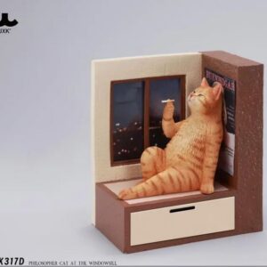 PRE-ORDER Philosopher Cat at the Windowsill Orange (Q3 2026) PO end (Dec-1-2025)