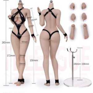 PRE-ORDER 1/6 Alluring Kitty Girl Platinum Silicone Female Body with Head Sculpt & Tan Skin Black Version (Q4 2026) PO end (AUG-19-2026)