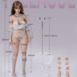 PRE-ORDER 1/6 Alluring Kitty Girl Platinum Silicone Female Body with Head Sculpt, Fair Skin White Version (Q4 2026) PO end (AUG-19-2026)